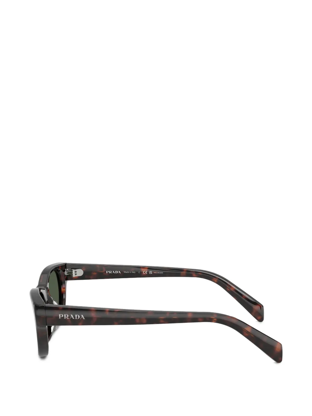 Prada Eyewear Zonnebril met driehoekig detail Bruin