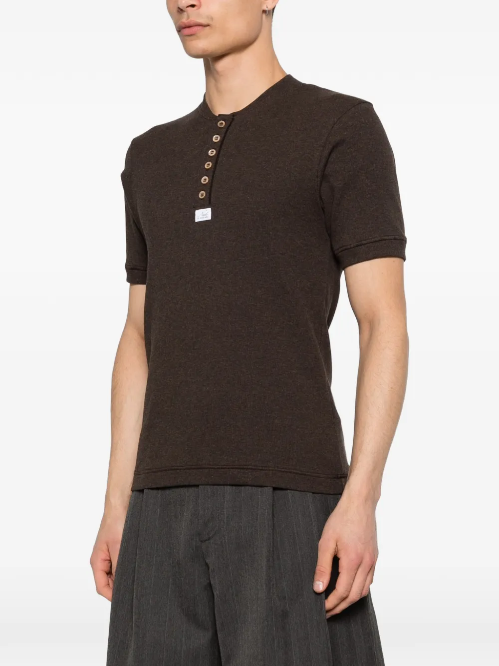  Magliano Button-placket T-shirt - Brown 