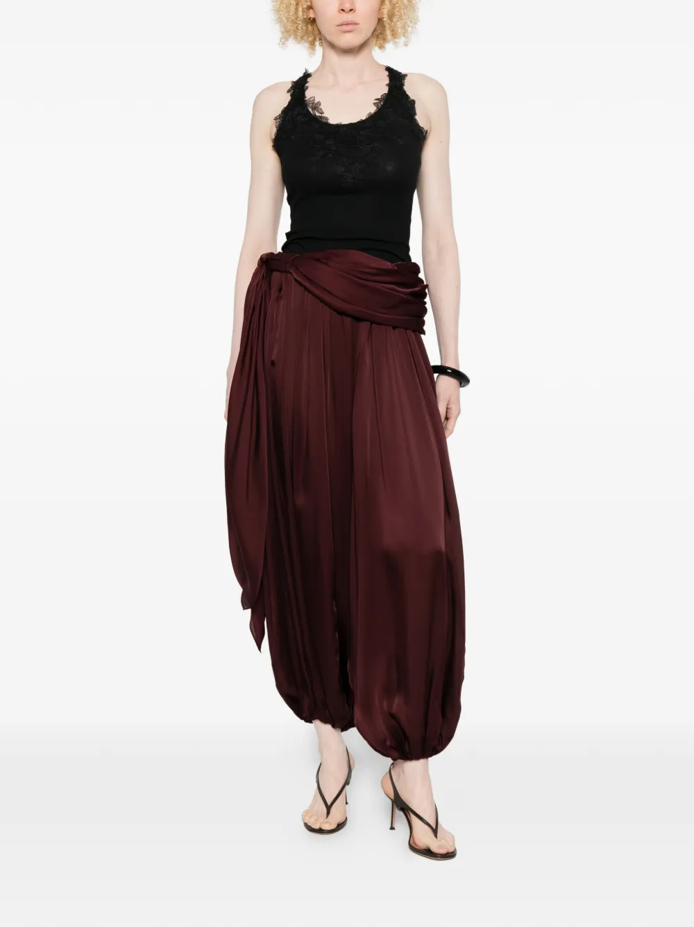  Zimmermann Luna Draped Harem Trousers - Brown 