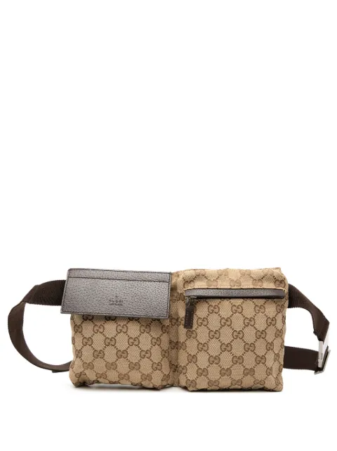 Gucci Pre-Owned 2000-2015 GG Canvas Double Pocket belt bag