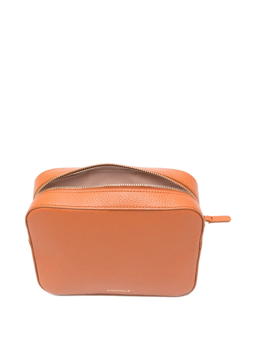Coccinelle Leren crossbodytas met rits Bruin