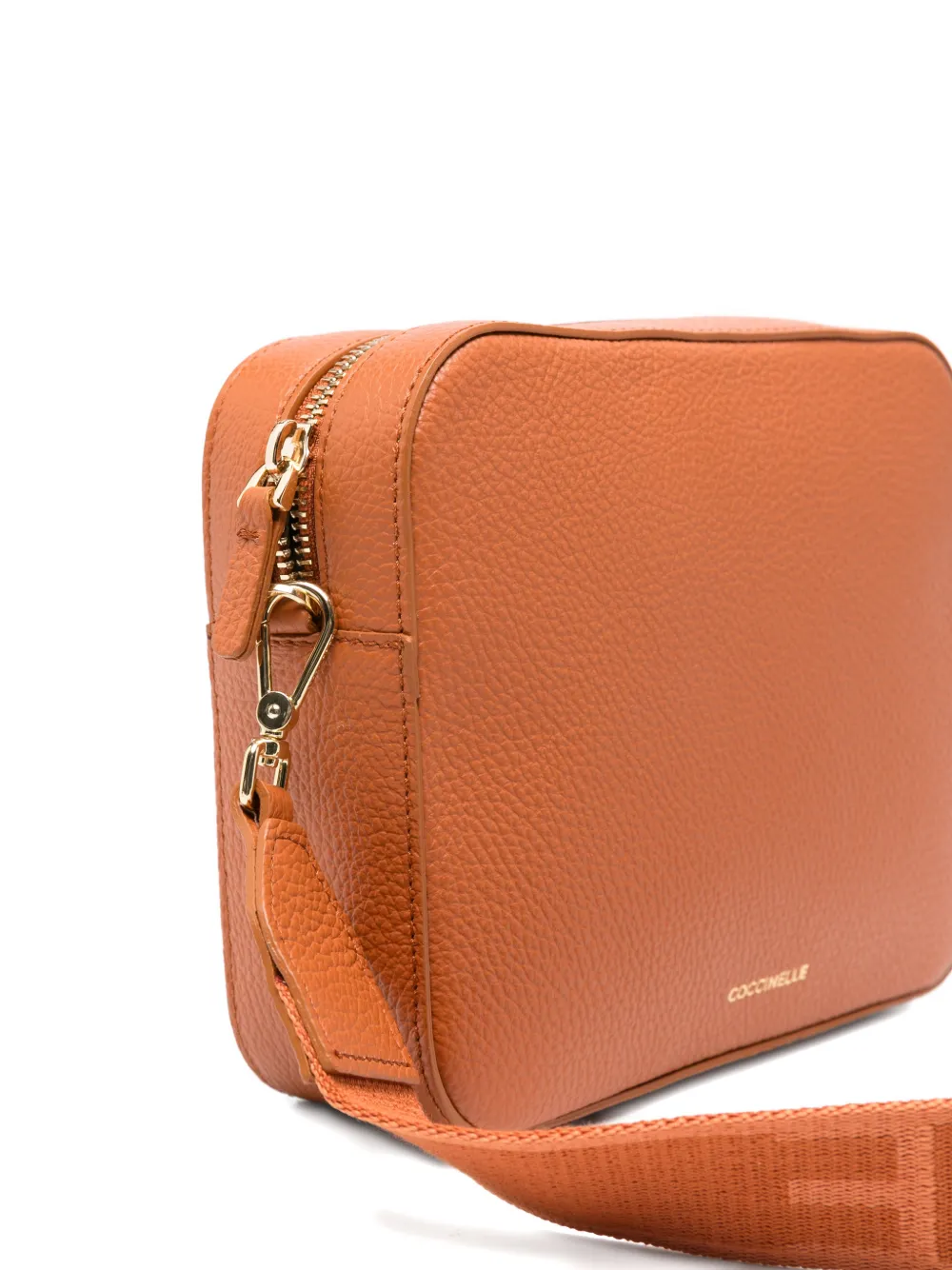 Coccinelle Leren crossbodytas met rits Bruin