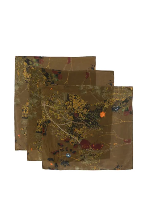 YAVI floral-print scarf (set of three)