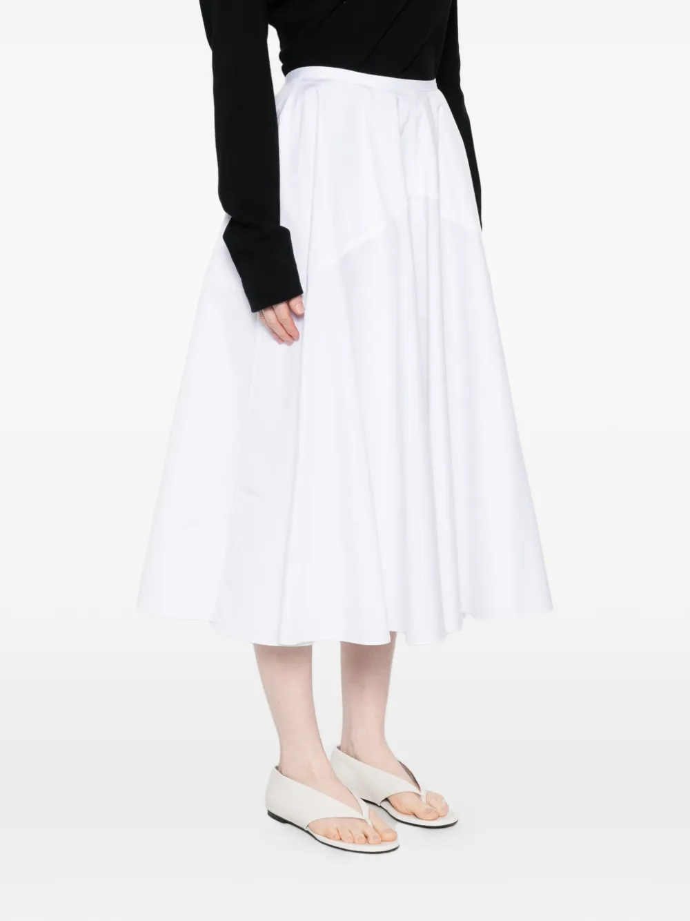  Bite Studios Zip-fastening Midi Skirt - White 