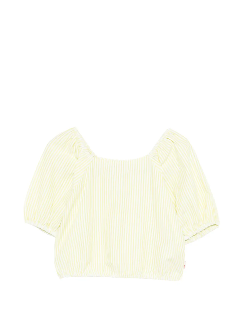 American Outfitters Kids Gestreiftes Hemd mit Puffärmeln - Weiß