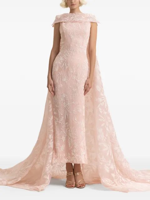 Gemy Maalouf robe longue à col inversé