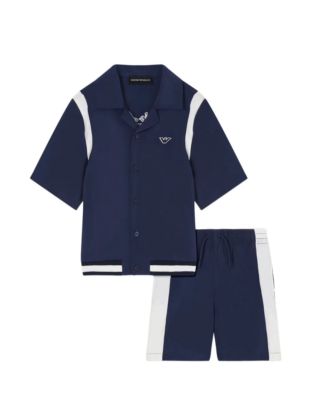 Emporio Armani Kids two-tone shorts (set of two) - Blu