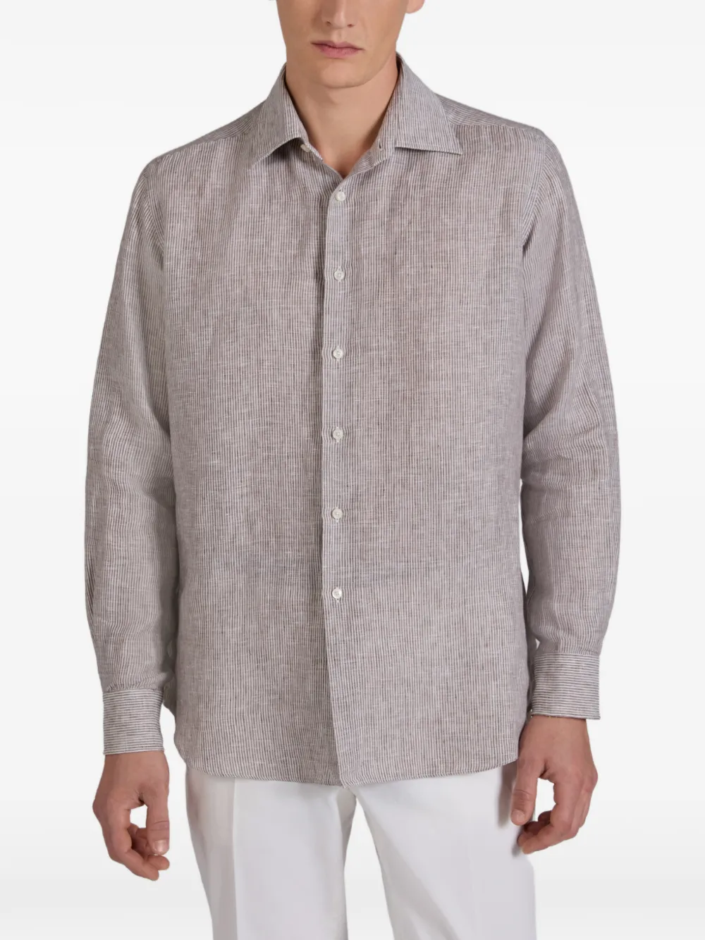  Glanshirt Linen Shirt - Brown 