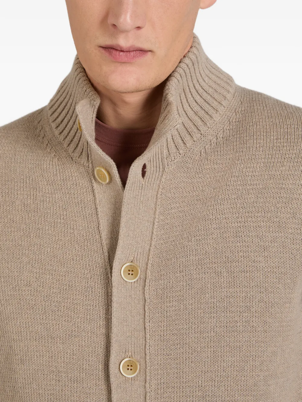 Zanone Vest met knopen Beige