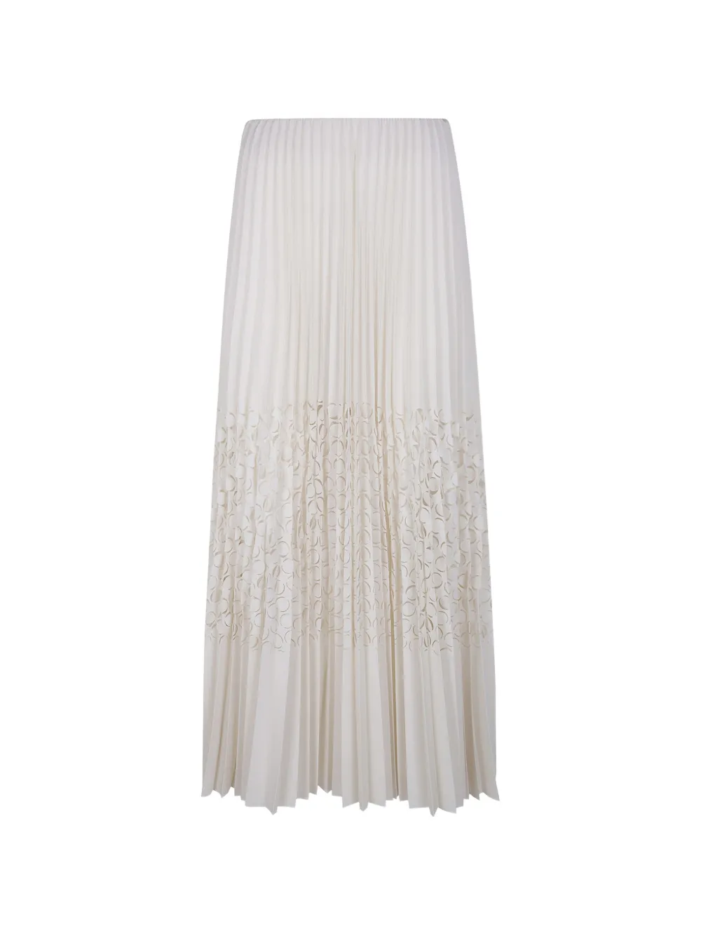 pleated pattern maxi skirt