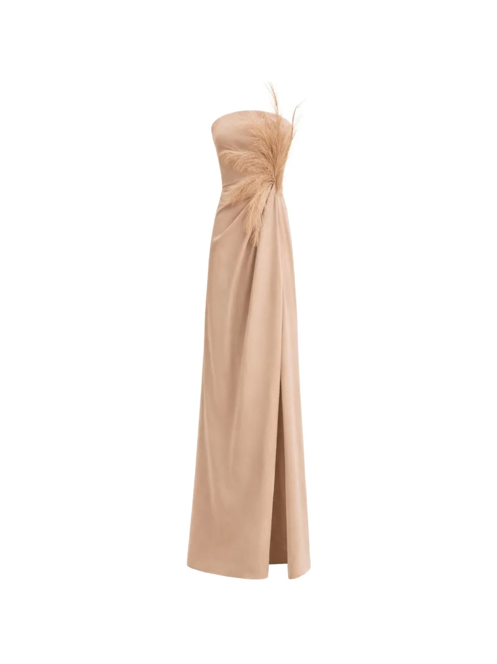 Gemy Maalouf strapless feather-detail dress