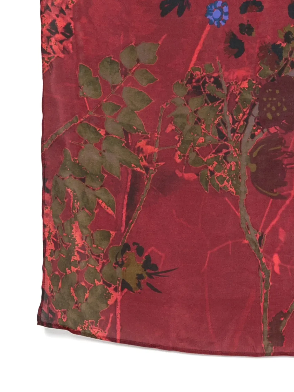 Yavi Floral Silk Scarf (set Of Three) - Red 