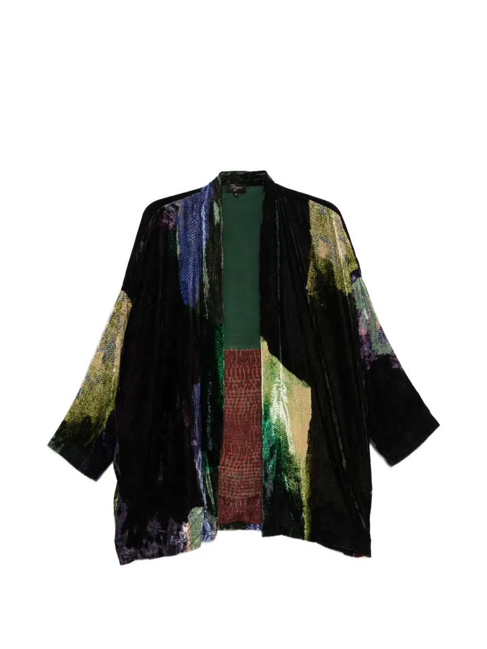RAGA velvet-effect long-sleeve jacket - Nero
