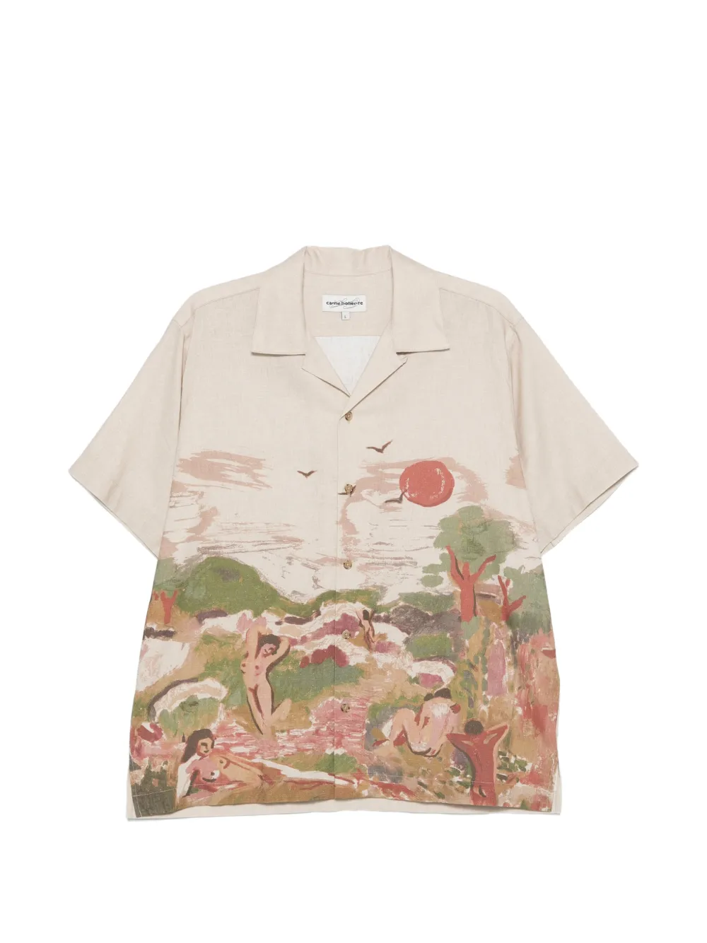 CARNE BOLLENTE printed shirt - Toni neutri