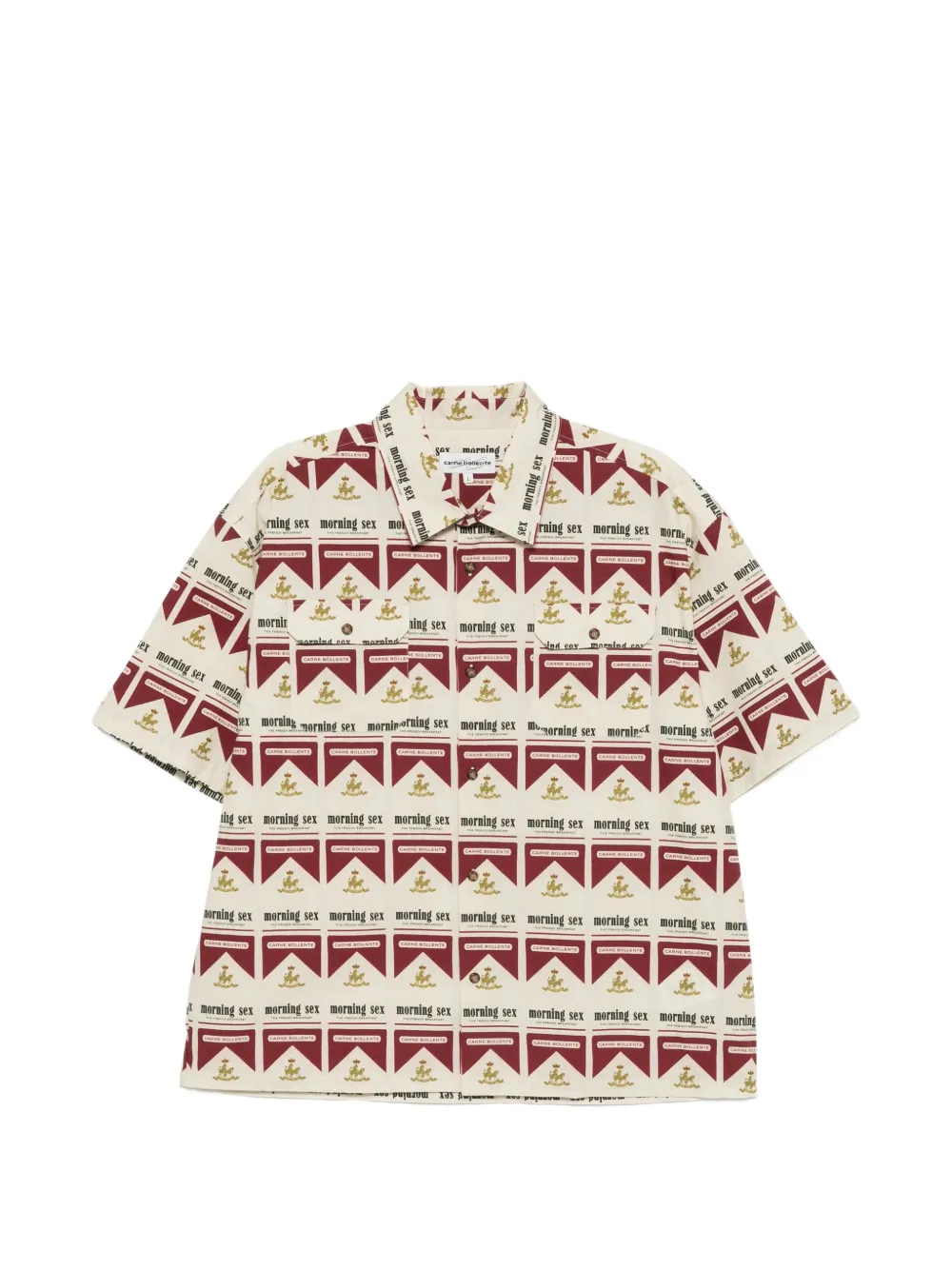 CARNE BOLLENTE printed short-sleeve shirt - Toni neutri