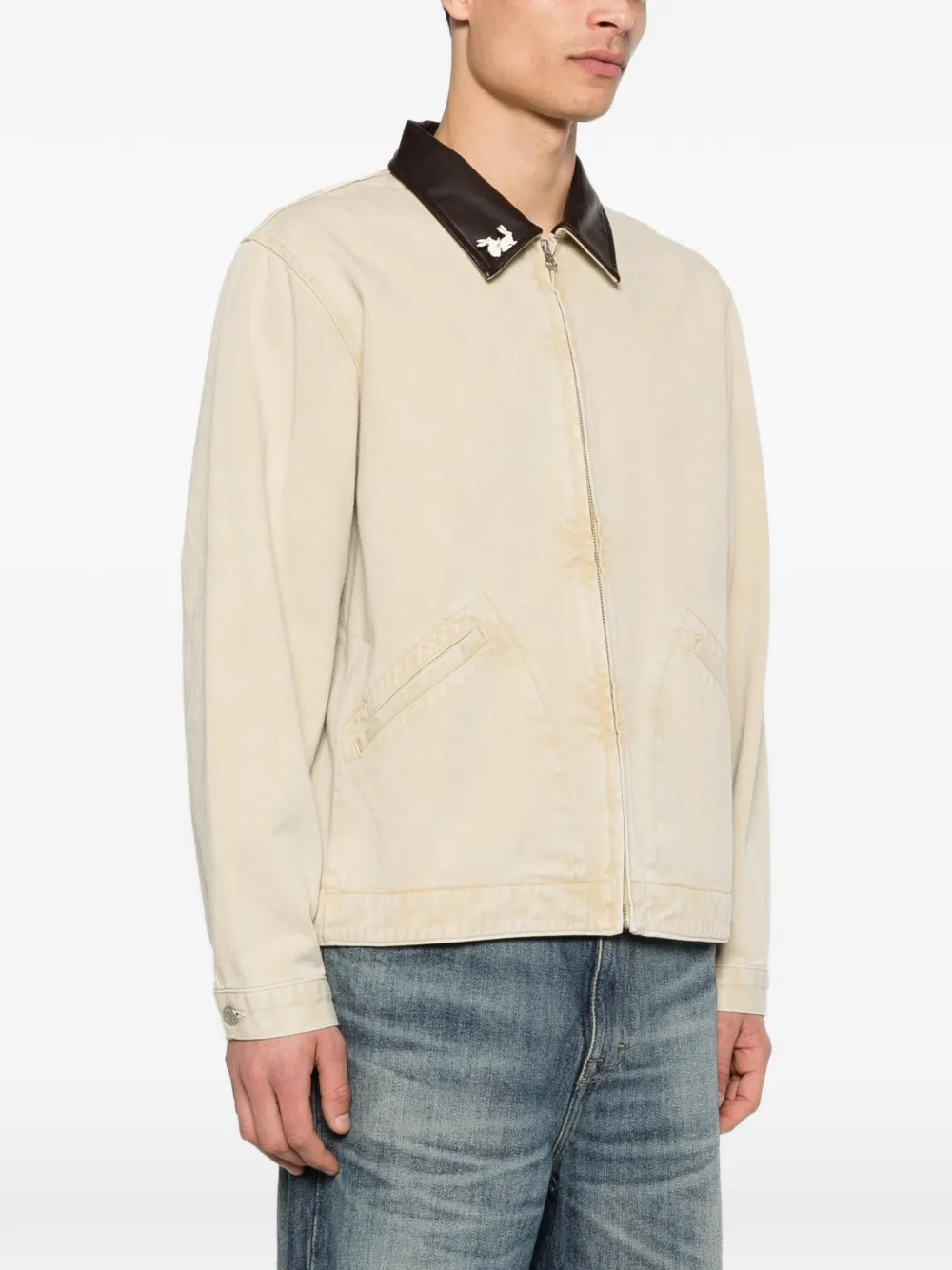  Carne Bollente Polo-collar Zip-fastening Jacket - Neutrals 