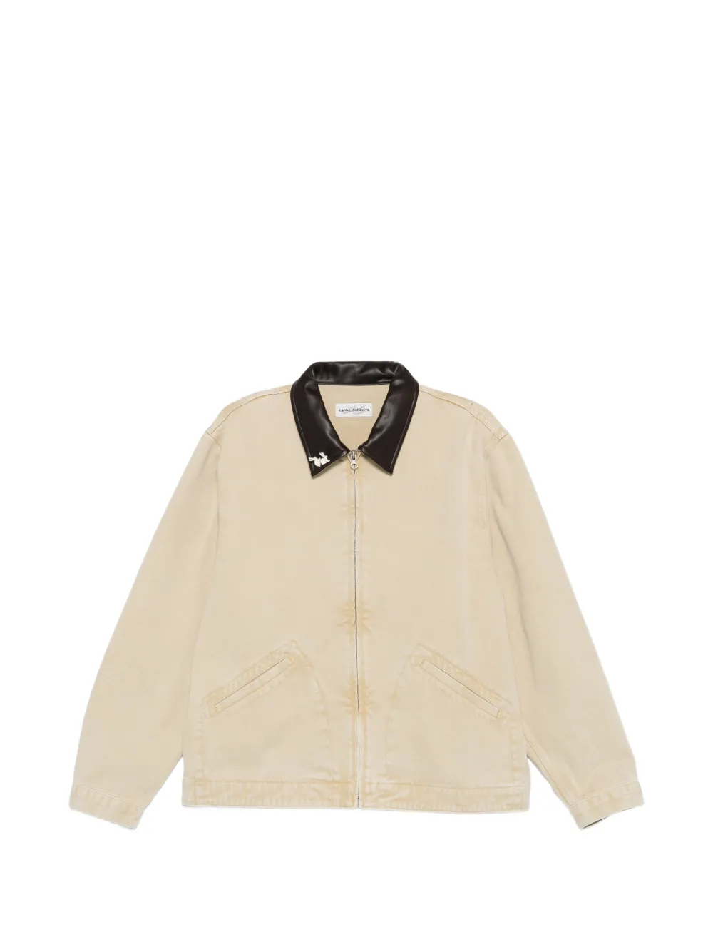 CARNE BOLLENTE polo-collar zip-fastening jacket - Toni neutri