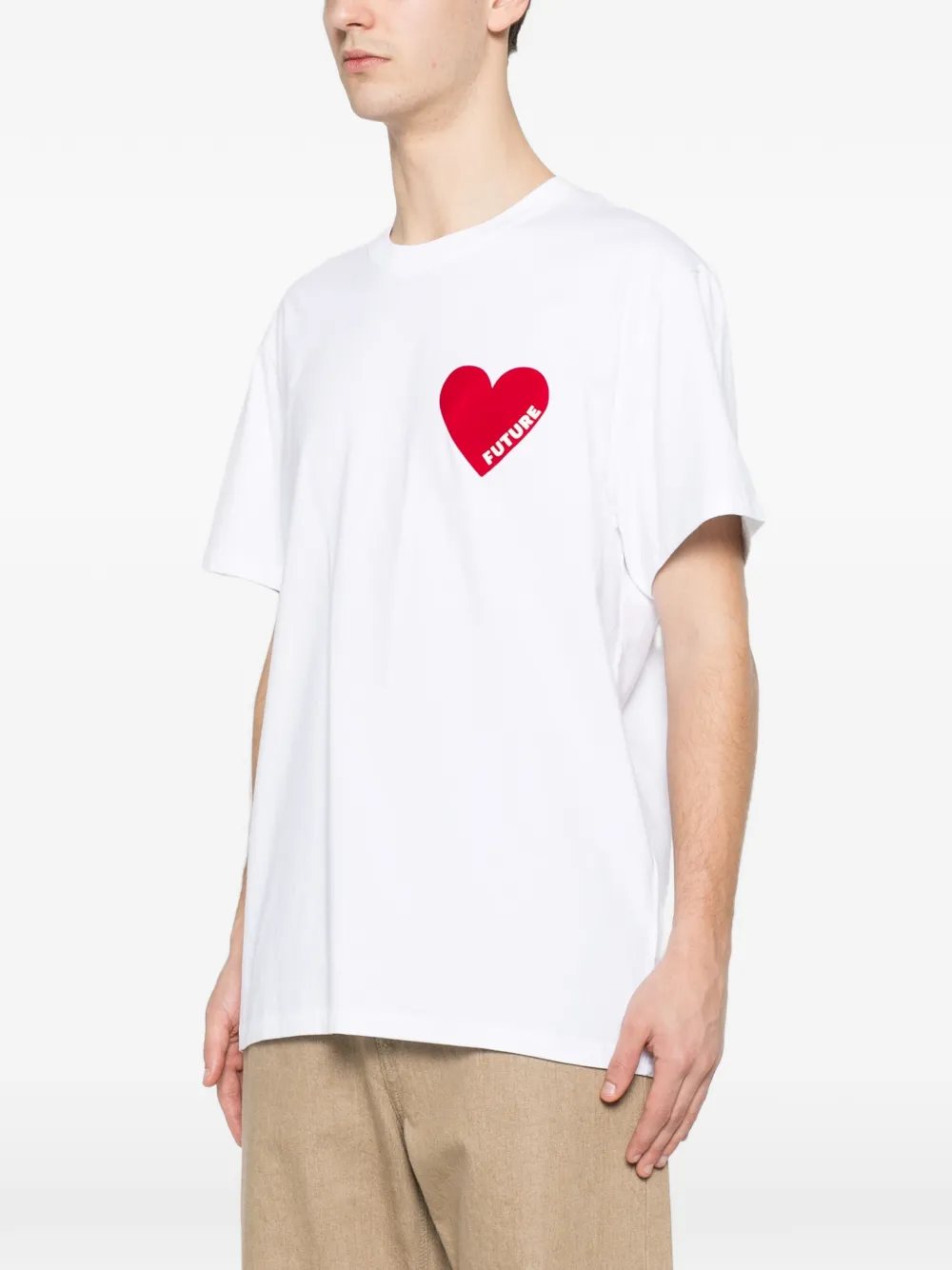  From Future Heart-motif T-shirt - White 