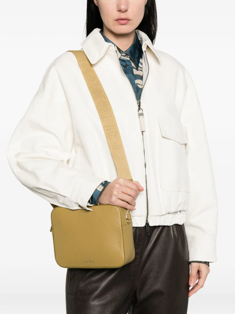  Coccinelle Pebbled Cross-body Bag - Green 