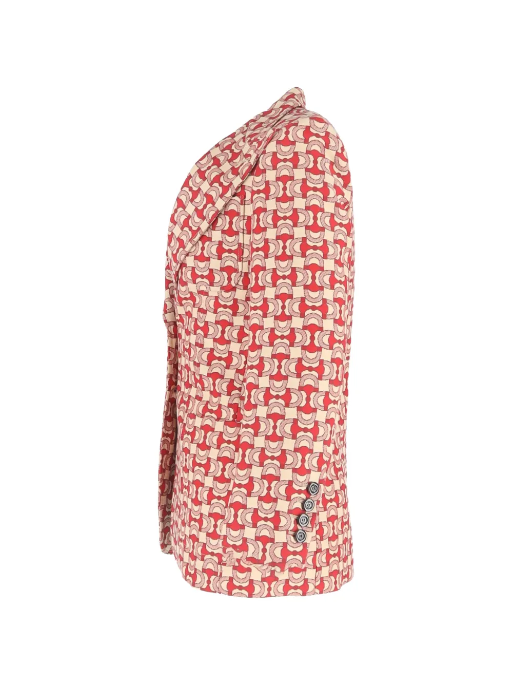 Horsebit-Print Single-Breasted Blazer