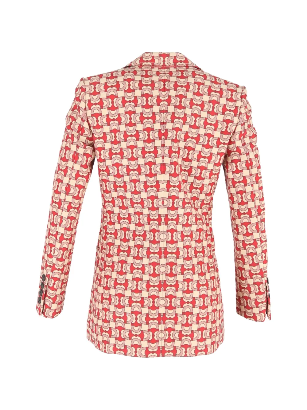 Horsebit-Print Single-Breasted Blazer
