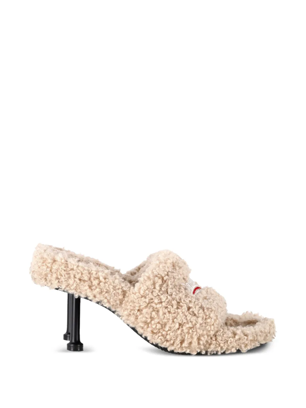 Balenciaga Pre-Owned Furry slide sandals - Nude