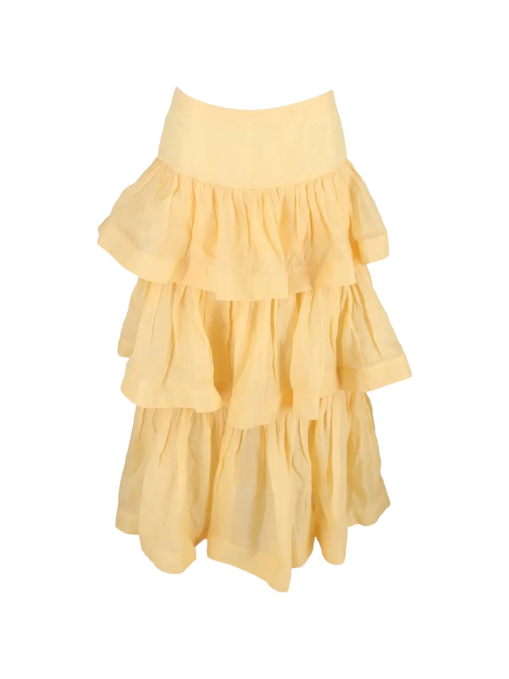 ZIMMERMANN Coaster tiered maxi skirt - Giallo