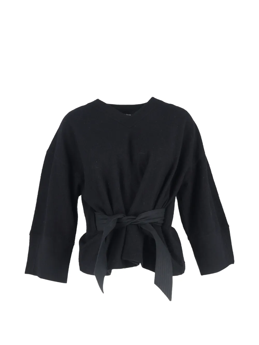 LEMAIRE V-neck belted blouse - Nero