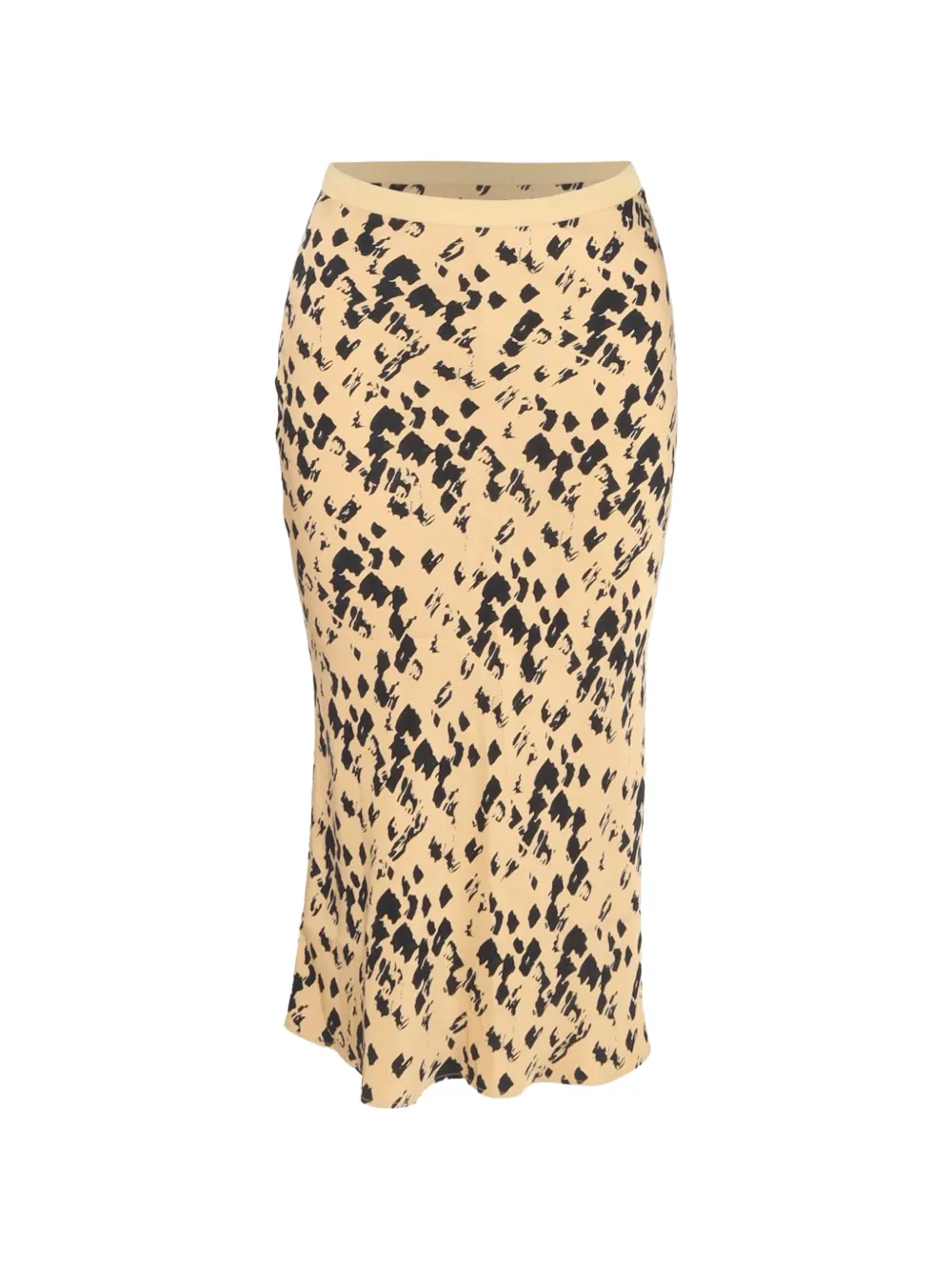 ANINE BING Bar patterned silk midi skirt - Toni neutri