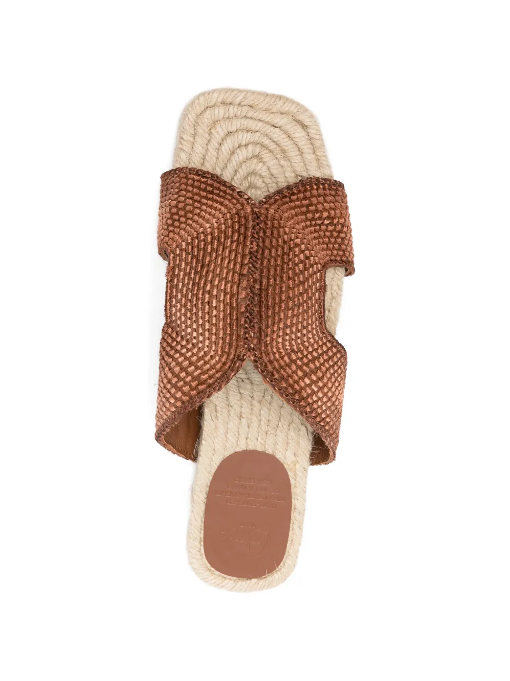 Castañer Pura woven flat espadrilles Bruin