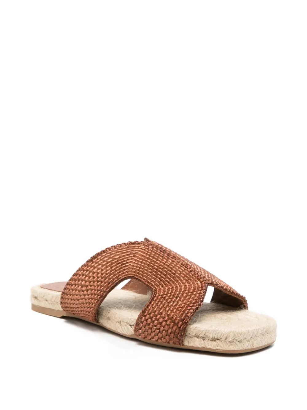 Castañer Pura woven flat espadrilles Bruin