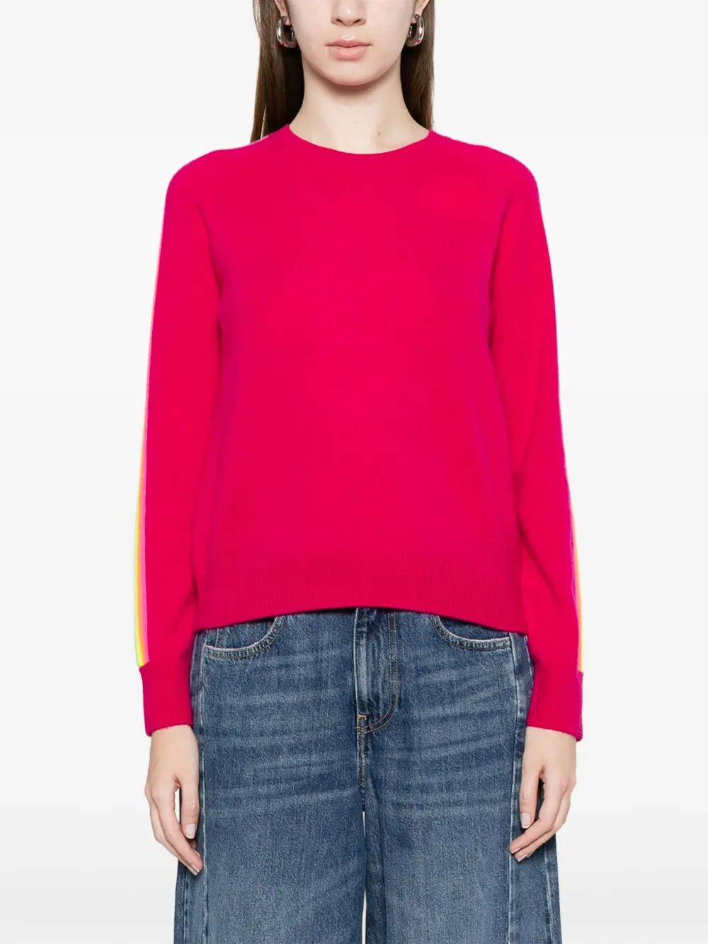  From Future Stripe-detail Sweater - Pink 