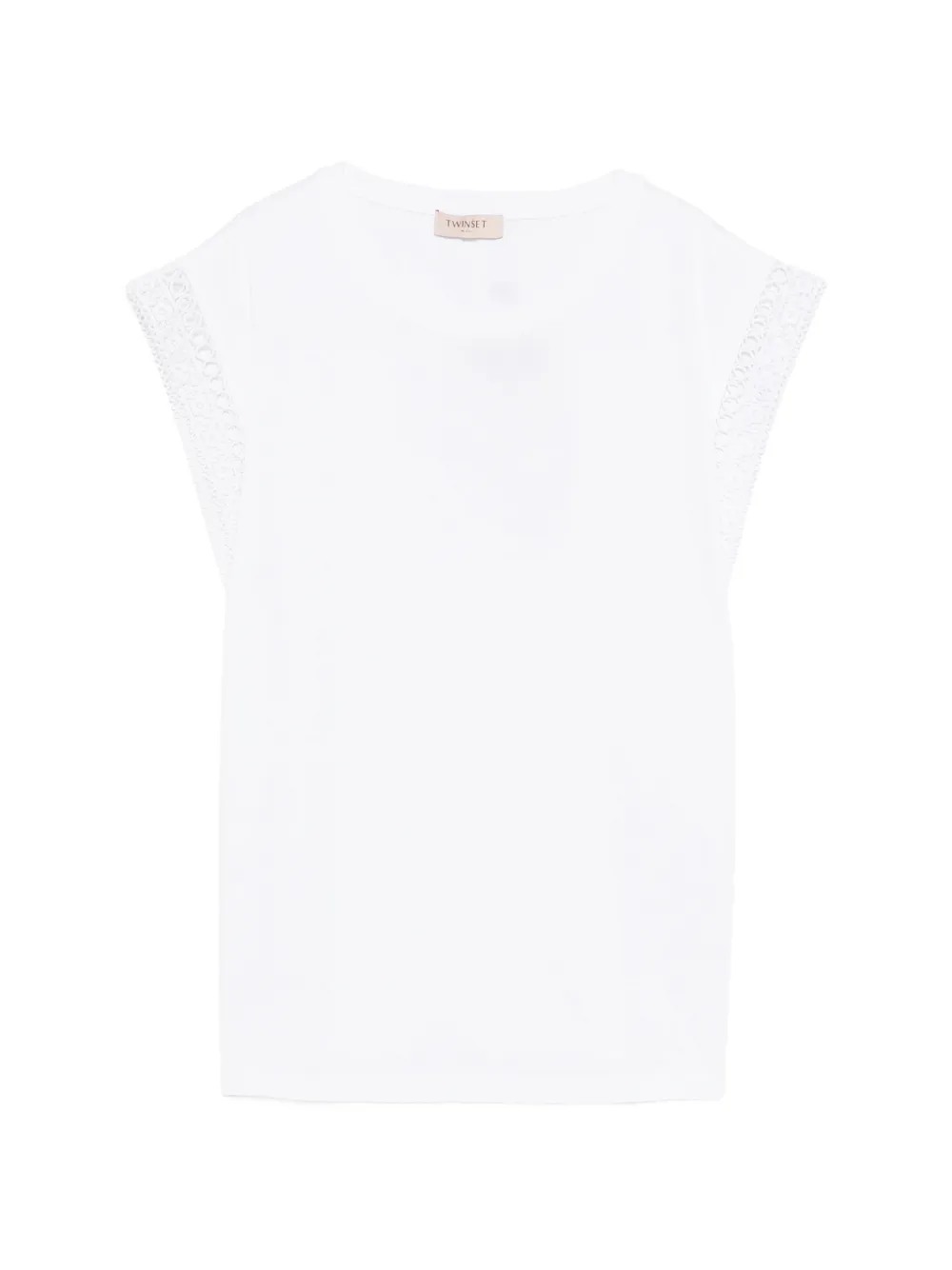 TWINSET lace-trim T-shirt - Bianco