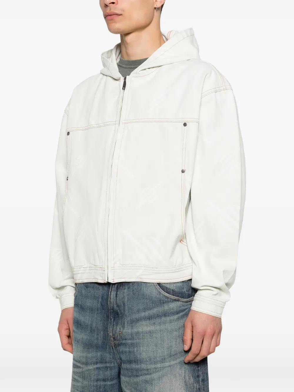  Daily Paper Hooded Patterned Jacket - Neutrals 