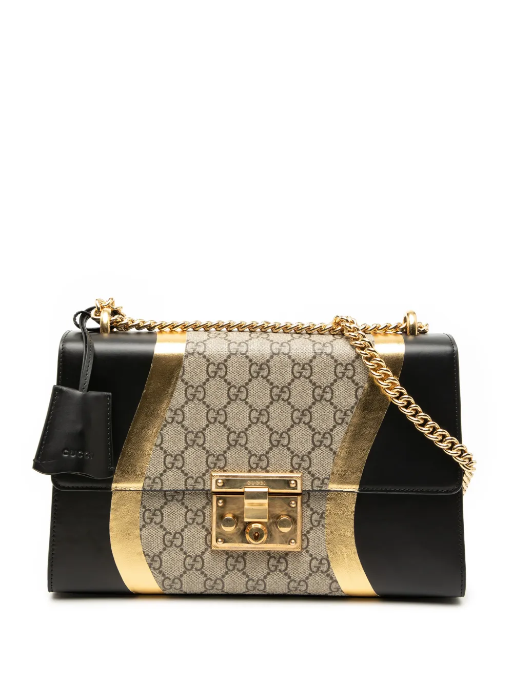 Gucci Pre-Owned 2016-2026 Large GG Supreme Osiride Padlock crossbody bag - Marrone