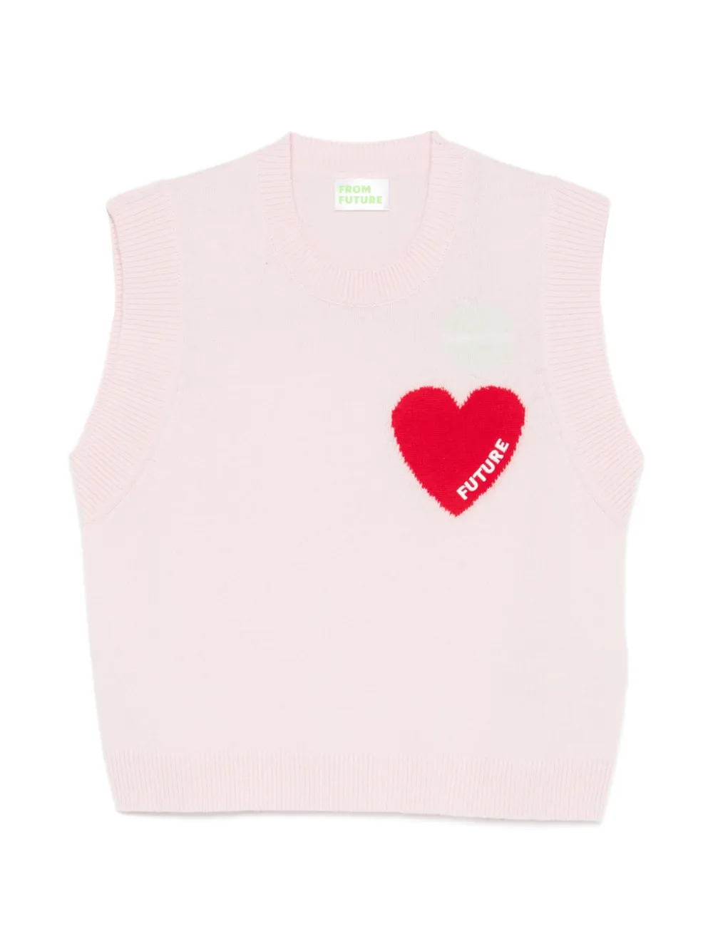 FROM FUTURE heart-knitted vest - Rosa
