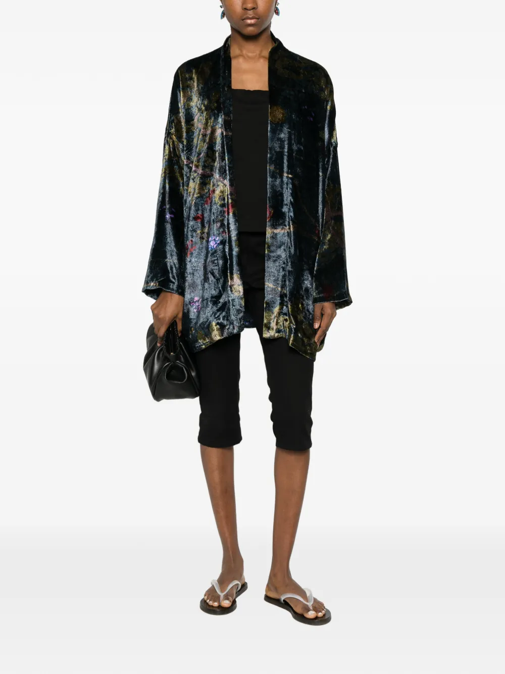  Yavi Floral Velvet Jacket - Blue 