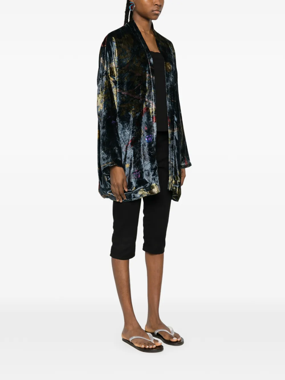  Yavi Floral Velvet Jacket - Blue 