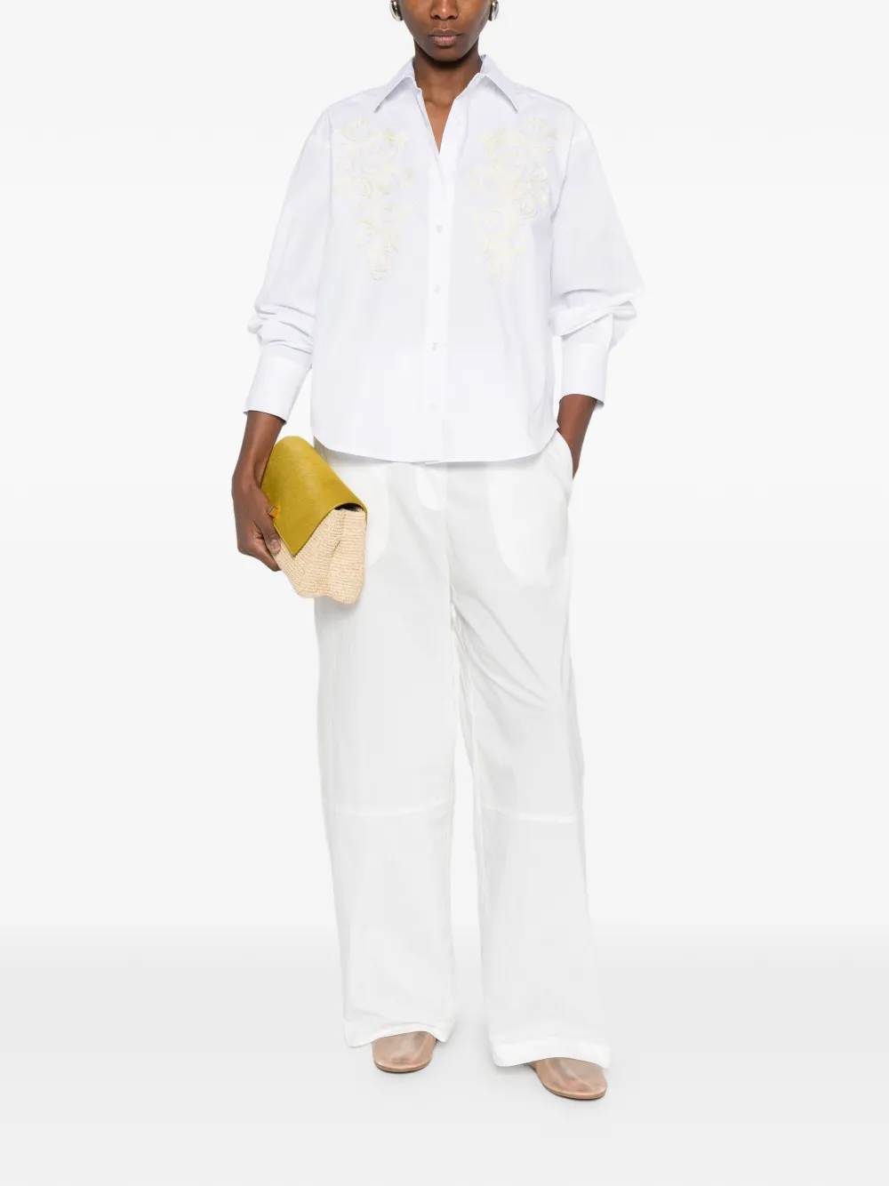  Ermanno Firenze Embroidery Shirt - White 