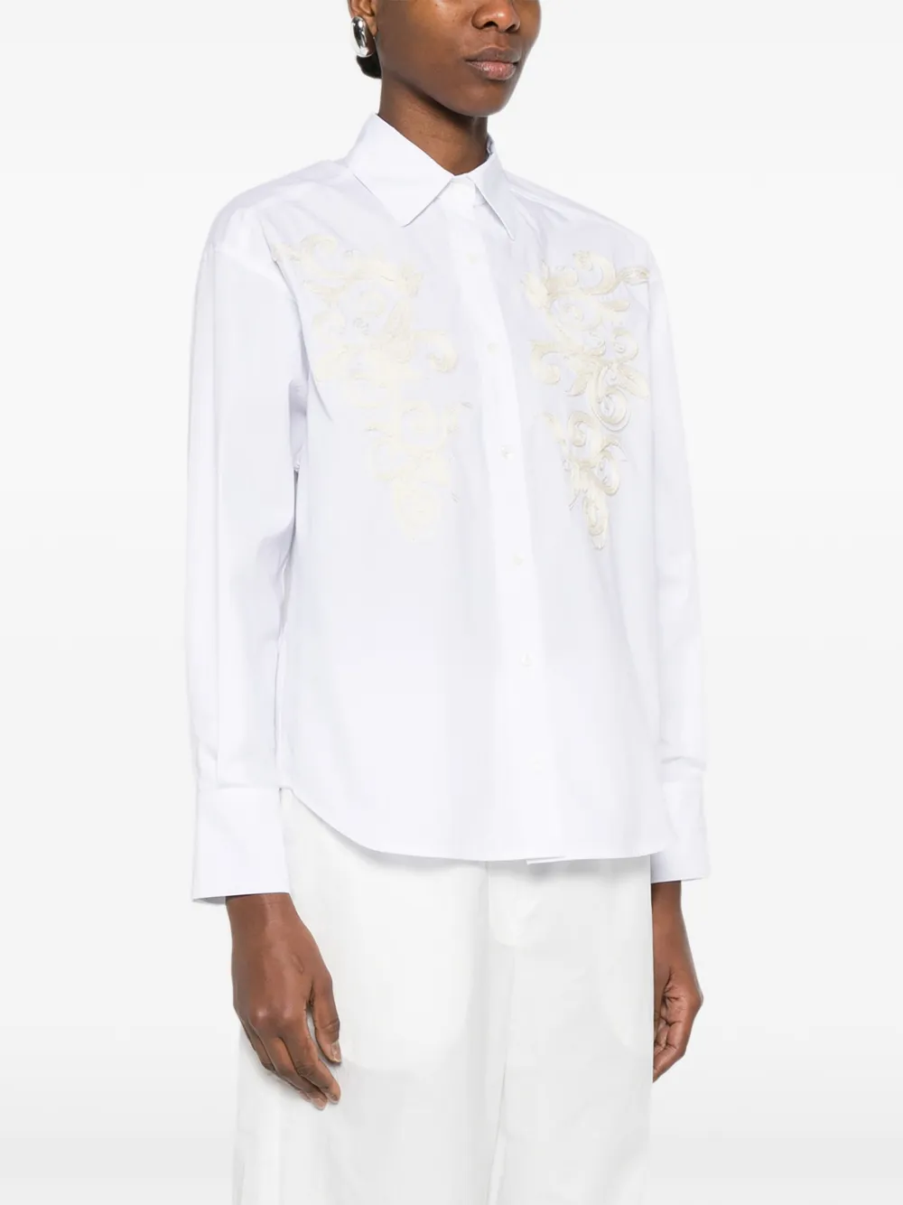  Ermanno Firenze Embroidery Shirt - White 