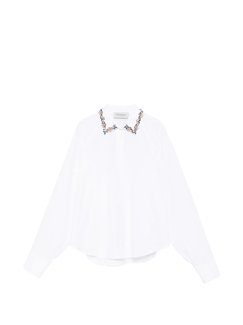 ERMANNO FIRENZE floral collar shirt - Bianco