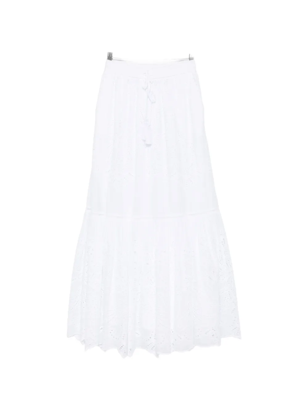 ERMANNO FIRENZE drawstring eyelet skirt - Bianco