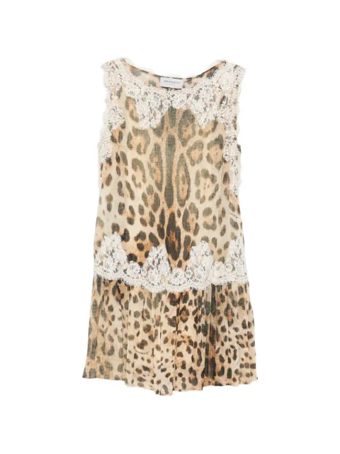 ERMANNO FIRENZE  lace leopard dress