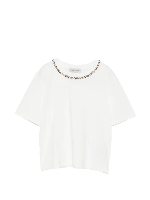 ERMANNO FIRENZE  Camiseta decote careca com aplicação