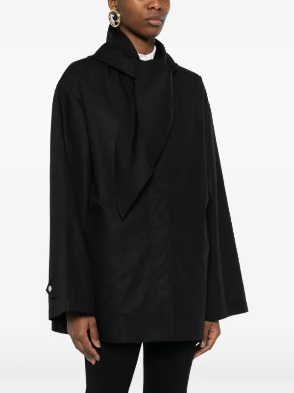 TOTEME Hooded Jacket | Black | FARFETCH