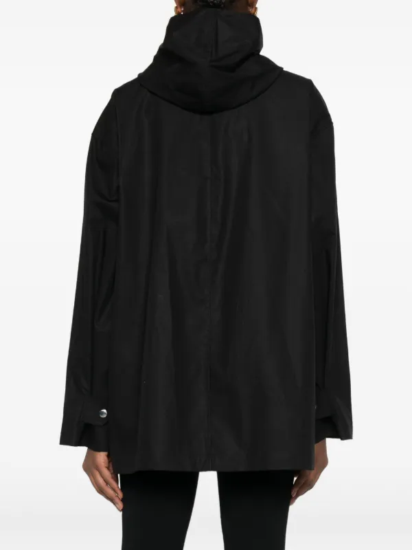 TOTEME Hooded Jacket | Black | FARFETCH