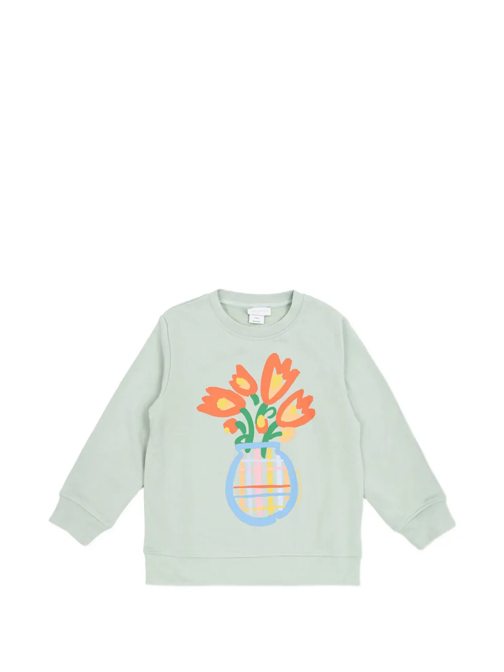 Stella McCartney Kids flora-detail sweatshirt - Verde