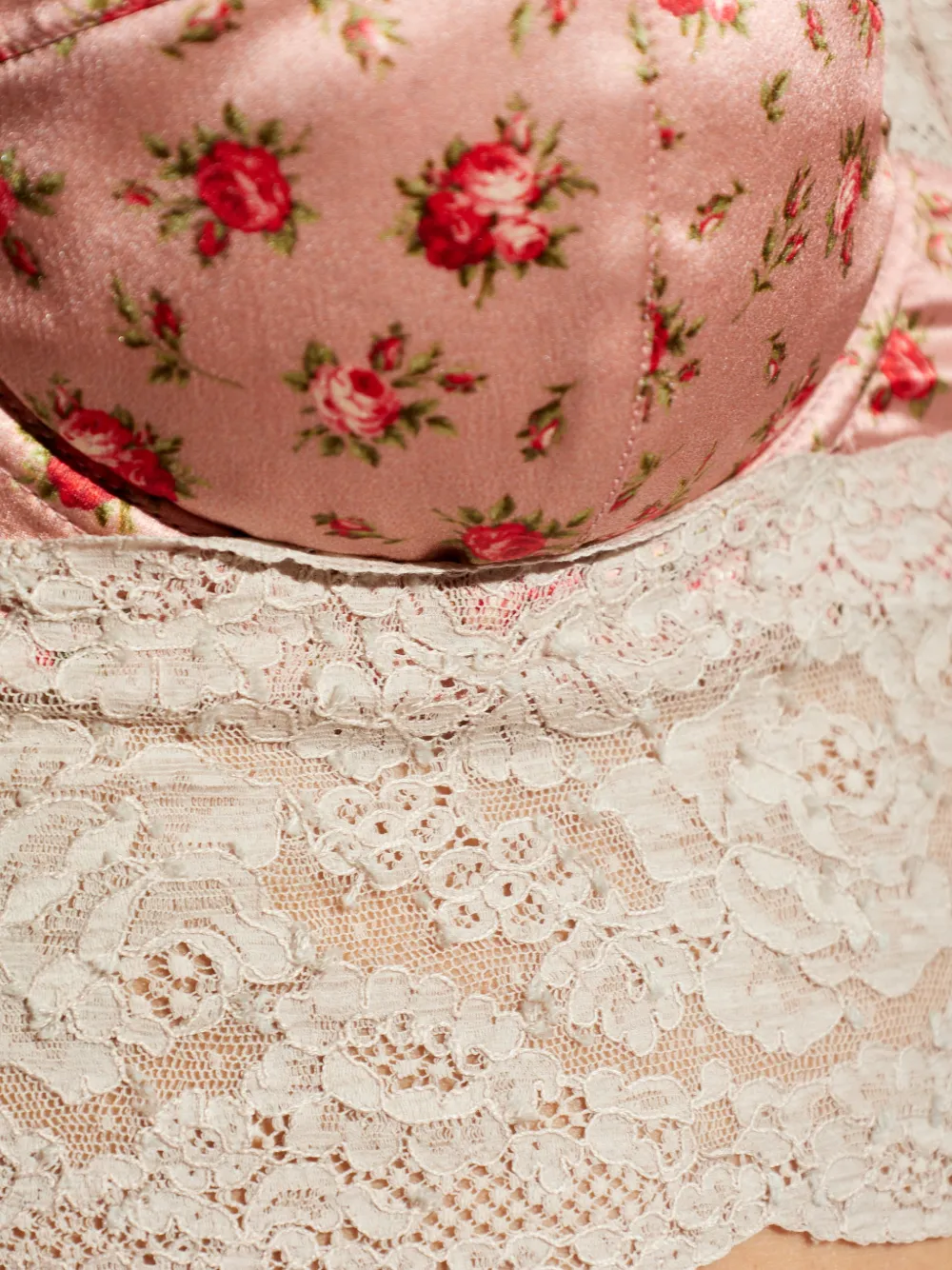  Dolce & Gabbana Floral Lace Bra - Pink 
