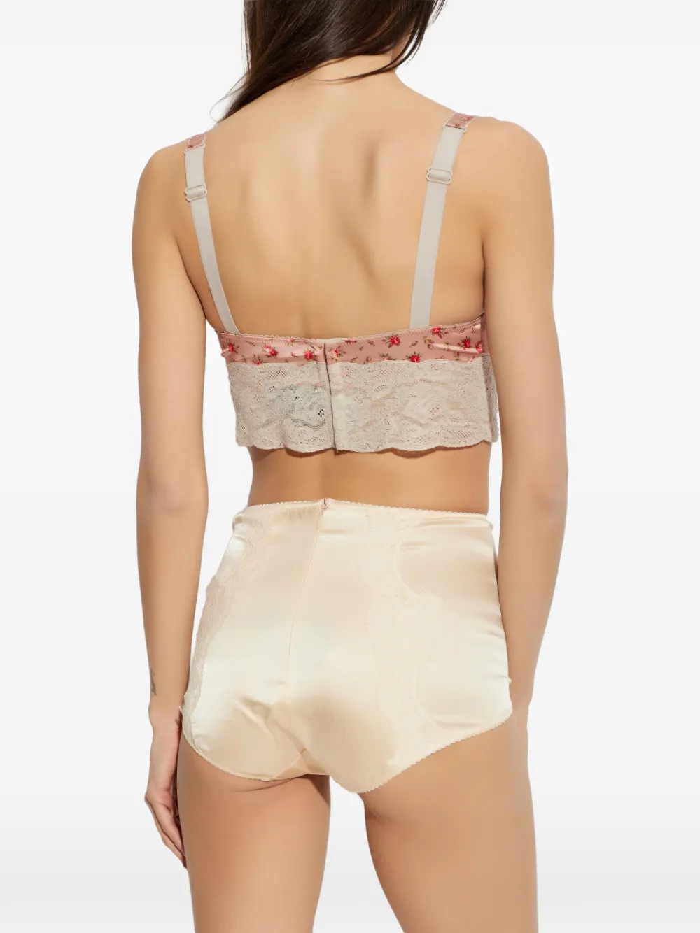 Dolce & Gabbana Bh met bloemenkant Roze