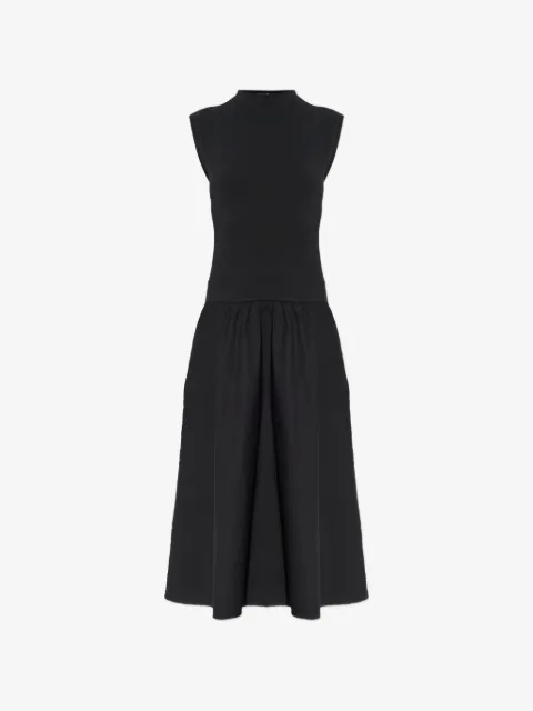 SAMSOE SAMSOE high-neck gathered midi dress